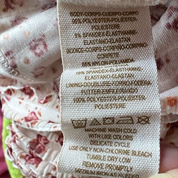 Free People Shimmy Bitsy Ditsy Floral Mini Dress Size M - Picture 6 of 6